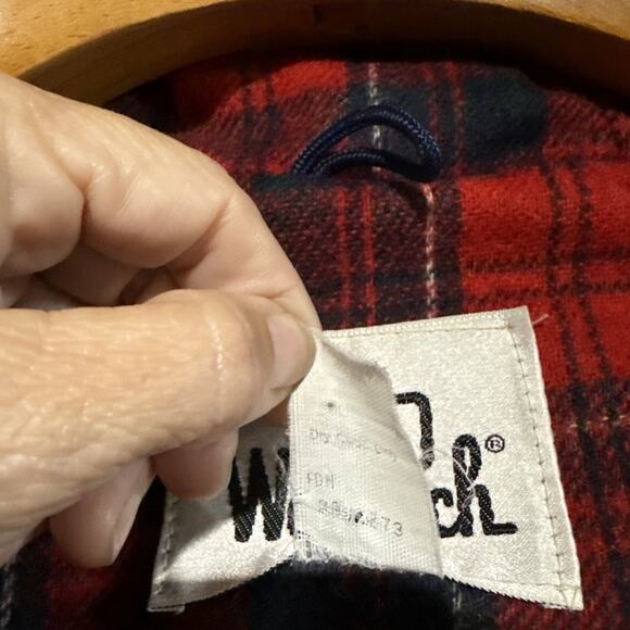 VINTAGE Woolrich Parka Mens L Hooded Wool Blanket lined Gorpcore blue ski alpine - Picture 6 of 12